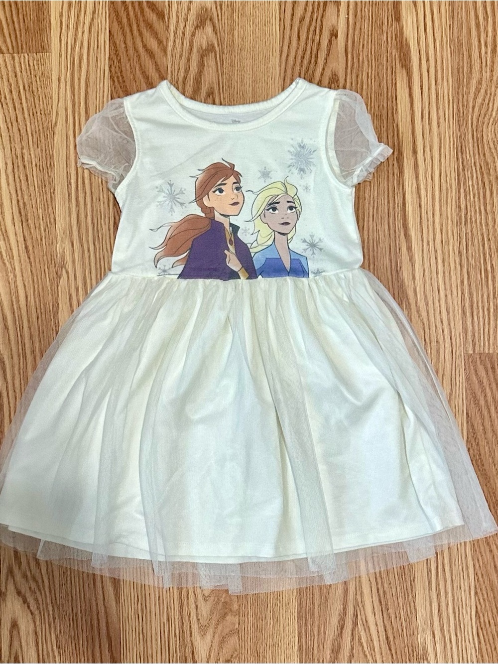 Frozen Girls Ivory Tulle Skirt Character Dress